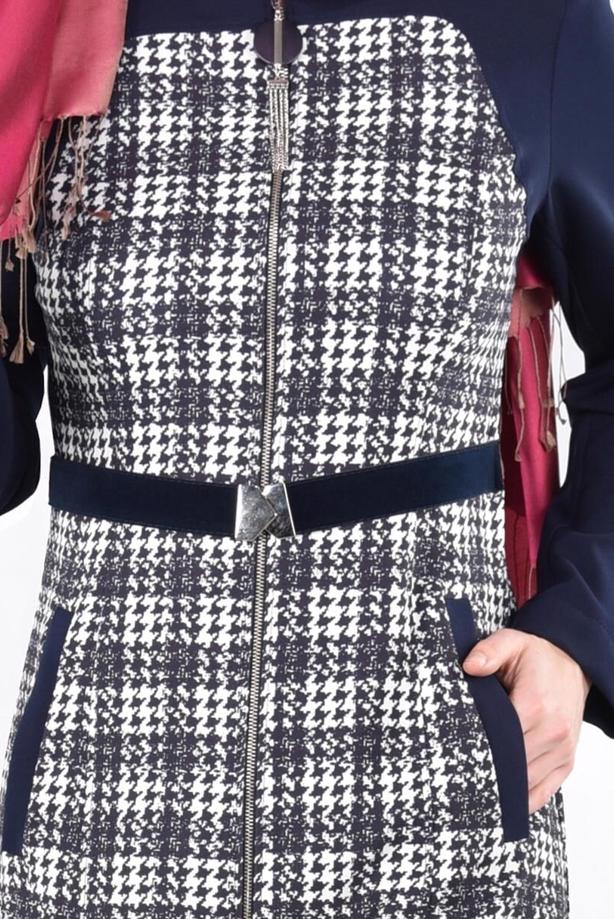 Vêtements hijab  T 1742 Meriva Tesettür Trench-Alv Fashion - TRENDTESETTÜR