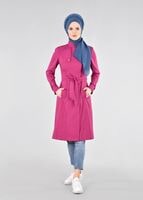 Tesettür giyim FUŞYA T 1771 Beril Tesettür Trench-Alv Fashion