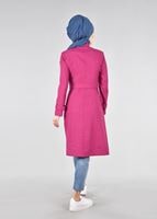 Tesettür giyim FUŞYA T 1771 Beril Tesettür Trench-Alv Fashion