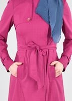 Tesettür giyim FUŞYA T 1771 Beril Tesettür Trench-Alv Fashion