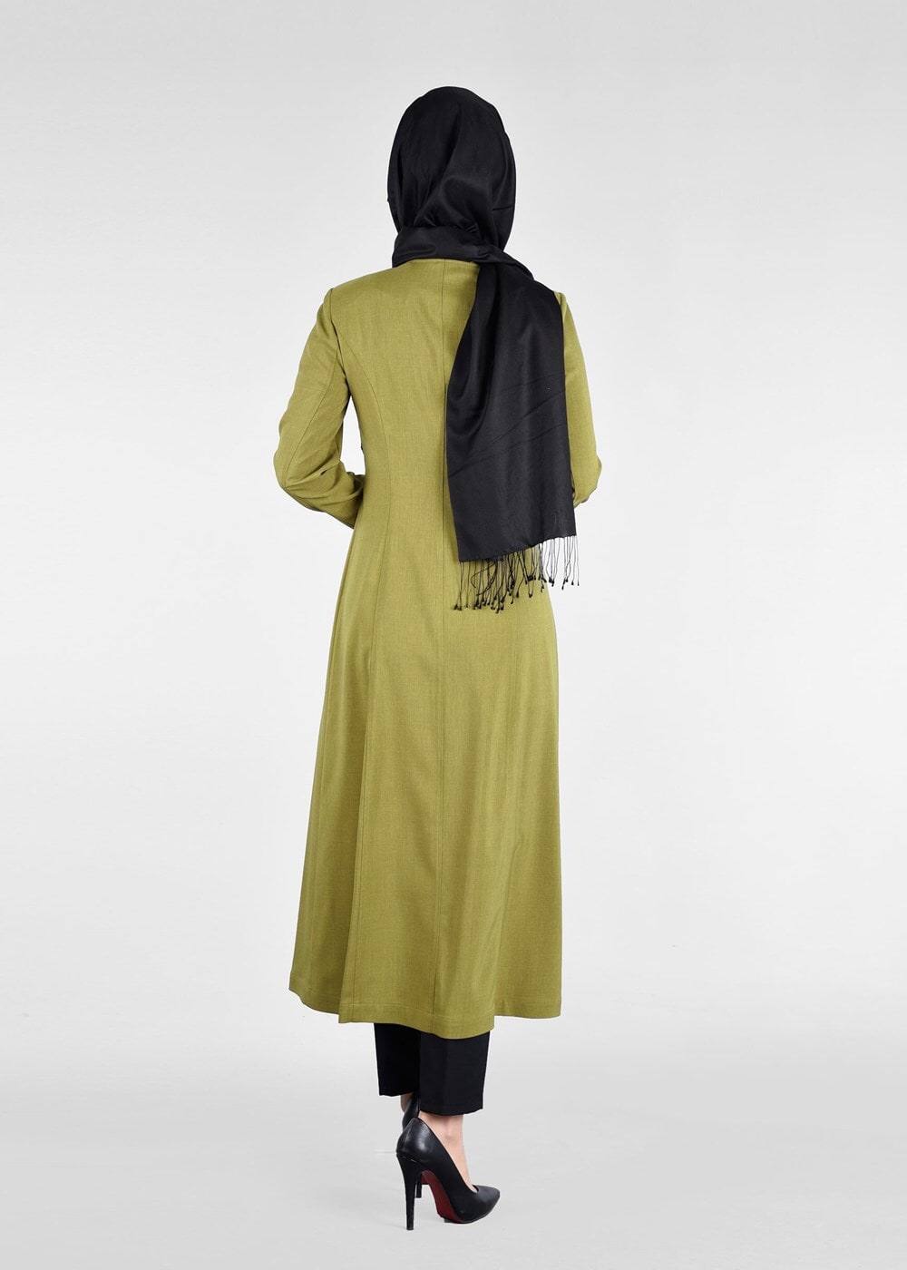 Vêtements hijab VERT T 1772 Marmaris Tesettür Trech-Alv Fashion