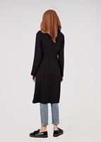 Tesettür giyim SİYAH T 1785 Yoga Tesettür Trench-Alvina