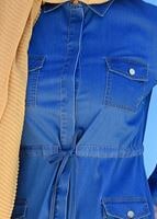 Tesettür giyim MAVİ T 1796 Benin Tesettür Trench-Alv Fashion