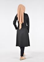 Tesettür giyim SİYAH T 1805 Yaren 43717 Trench-Alv Fashion