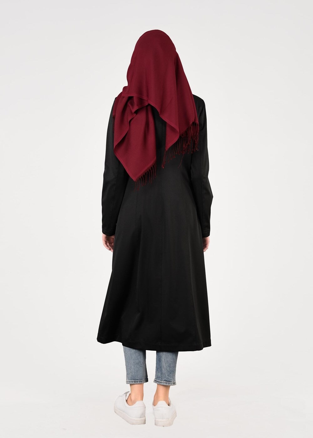 Tesettür giyim SİYAH T 1807 Yaren Tesettür 43717 Trench-Alv Fashion