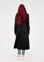 Tesettür giyim SİYAH T 1807 Yaren Tesettür 43717 Trench-Alv Fashion