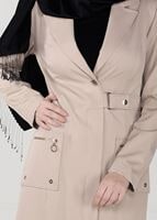 Tesettür giyim BEJ T 1807 Yaren Tesettür 43717 Trench-Alv Fashion