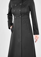 Tesettür giyim SİYAH T 1810 Yaren Tesettür Trench-Alv Fashion