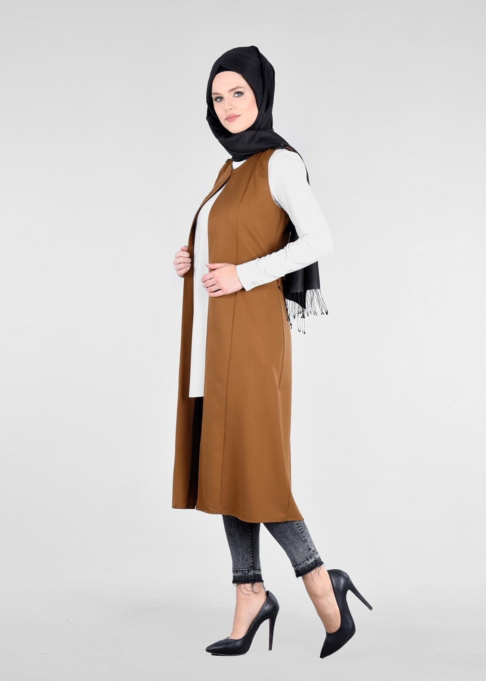 Vêtements hijab TABA T 029 Miss Puan-Boncuk İşlemeli Yelek