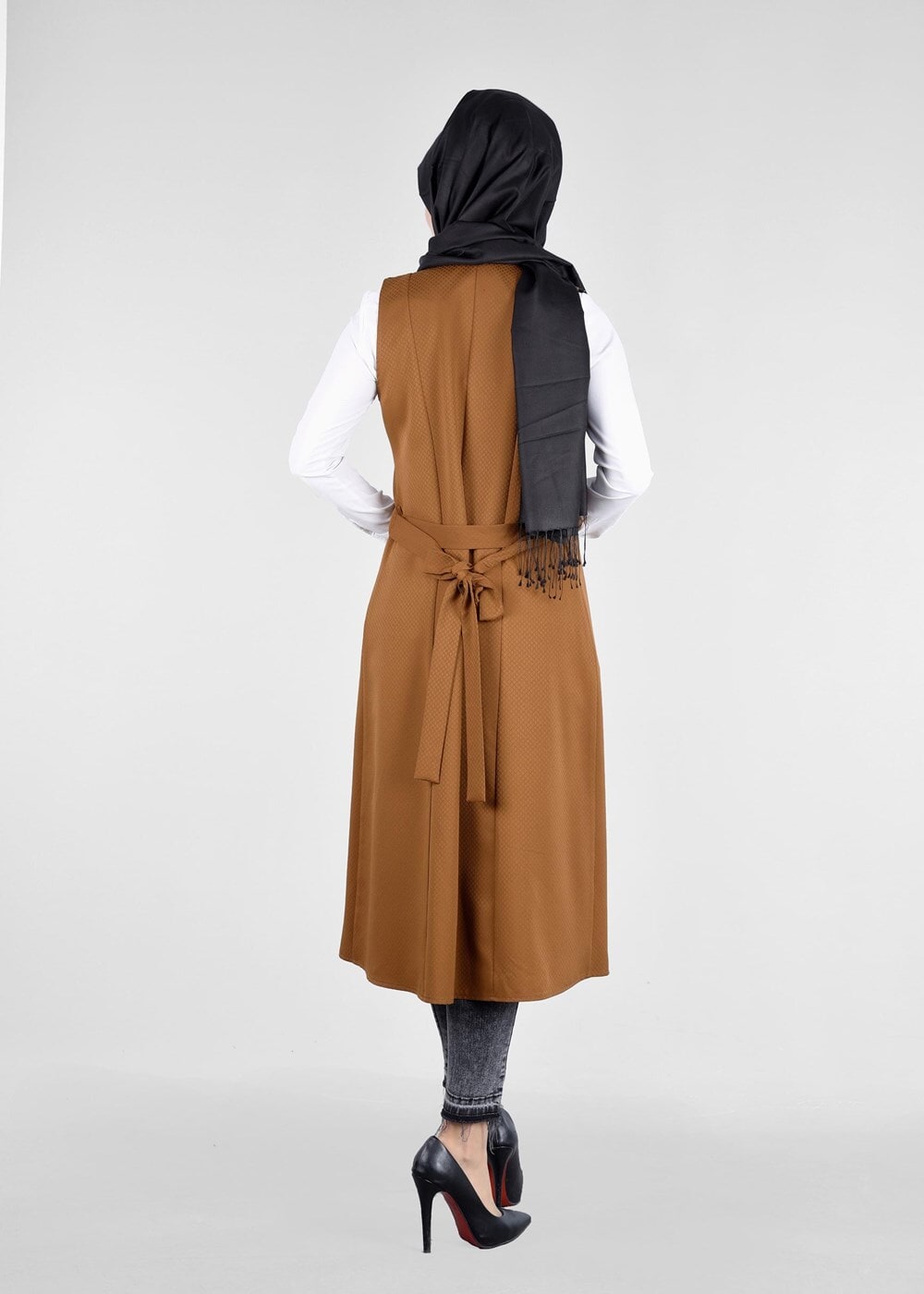 Tesettür giyim TABA T 029 Miss Puan-Boncuk İşlemeli Yelek