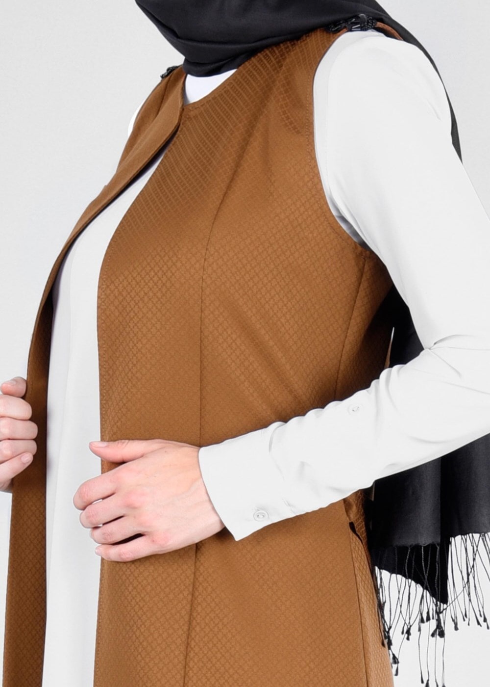 Vêtements hijab TABA T 029 Miss Puan-Boncuk İşlemeli Yelek