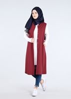Tesettür giyim KAHVE T 1707 Allday-Tesettür  Yelek