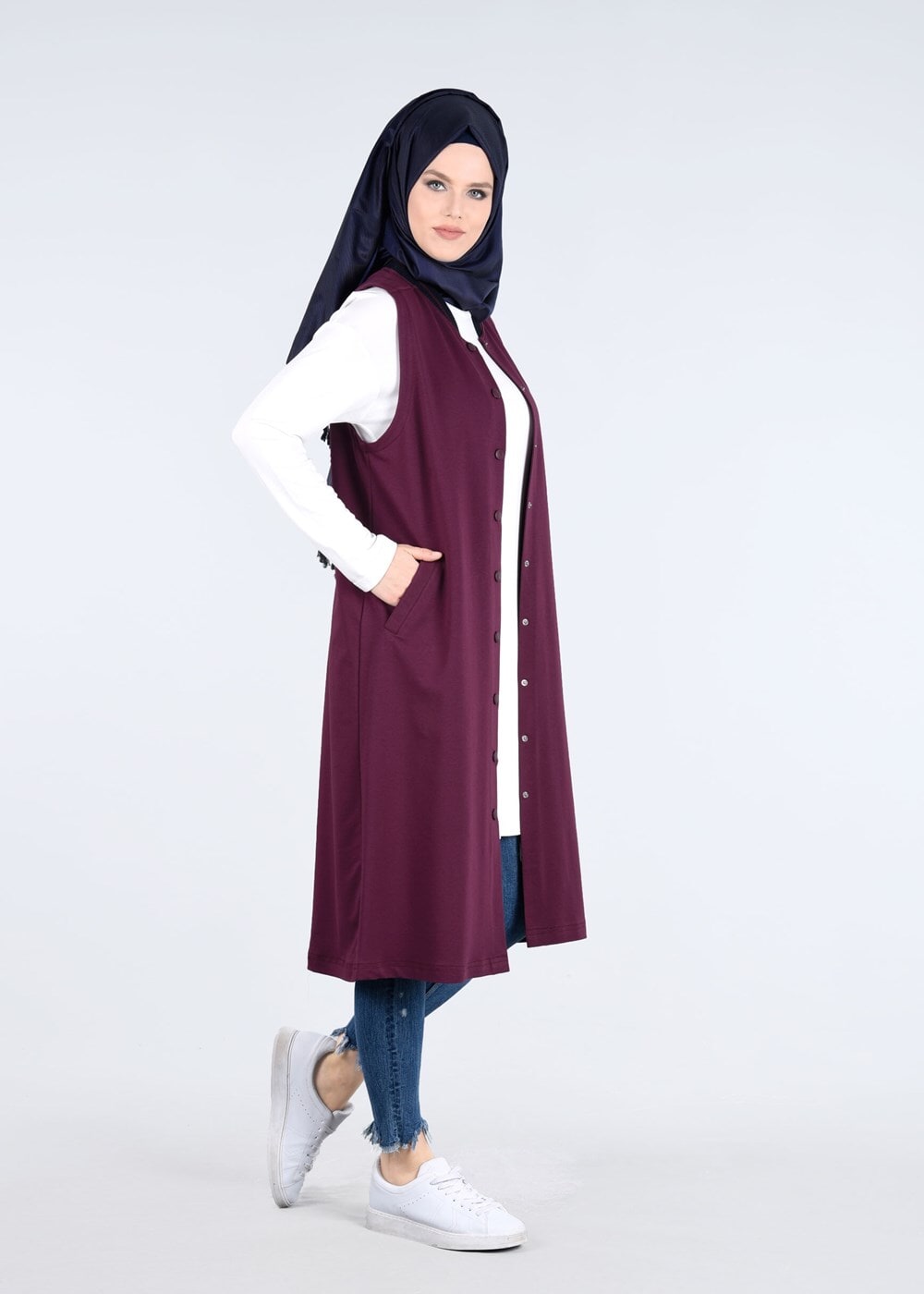 Tesettür giyim MÜRDÜM T 1707 Allday-Tesettür  Yelek