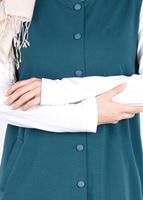 Tesettür giyim YEŞİL T 1707 Allday-Tesettür  Yelek