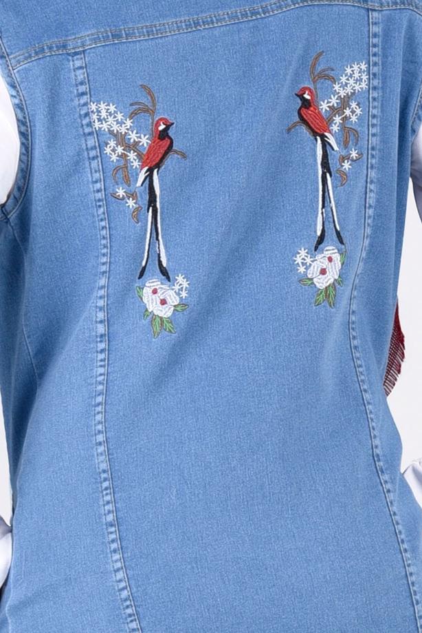 Vêtements hijab  T 1965 Yılmazlar- Nakış Detaylı Yelek - TRENDTESETTÜR