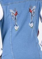 Tesettür giyim LACİVERT T 1965 Yılmazlar- Nakış Detaylı Yelek