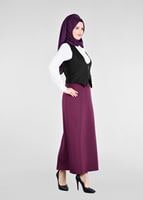 Tesettür giyim SİYAH T 4376 Life Tesettür Yelek-Alv Fashion