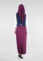 Tesettür giyim LACİVERT T 4376 Life Tesettür Yelek-Alv Fashion