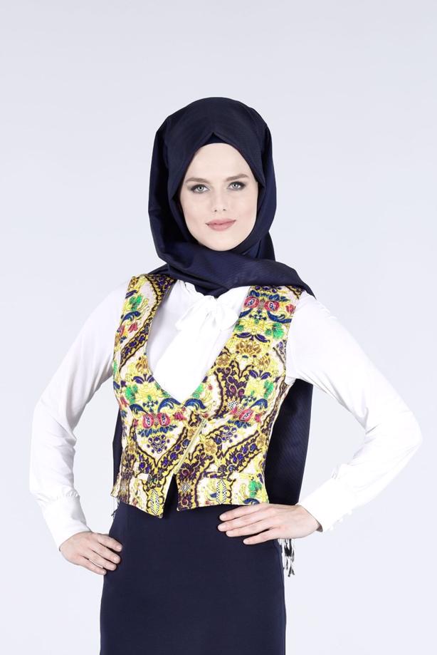 Vêtements hijab  T 4542 Almina Yelek-Alv Fashion - TRENDTESETTÜR