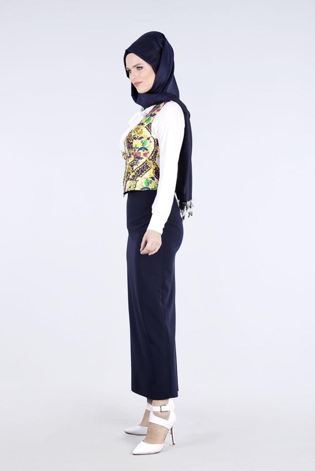 Vêtements hijab  T 4542 Almina Yelek-Alv Fashion - TRENDTESETTÜR