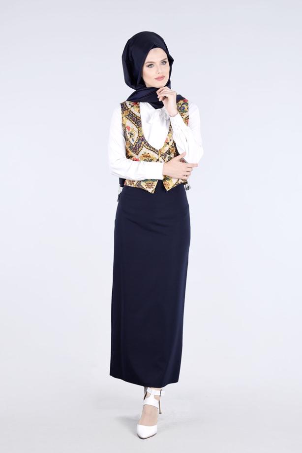 Vêtements hijab  T 4542 Almina Yelek-Alv Fashion - TRENDTESETTÜR