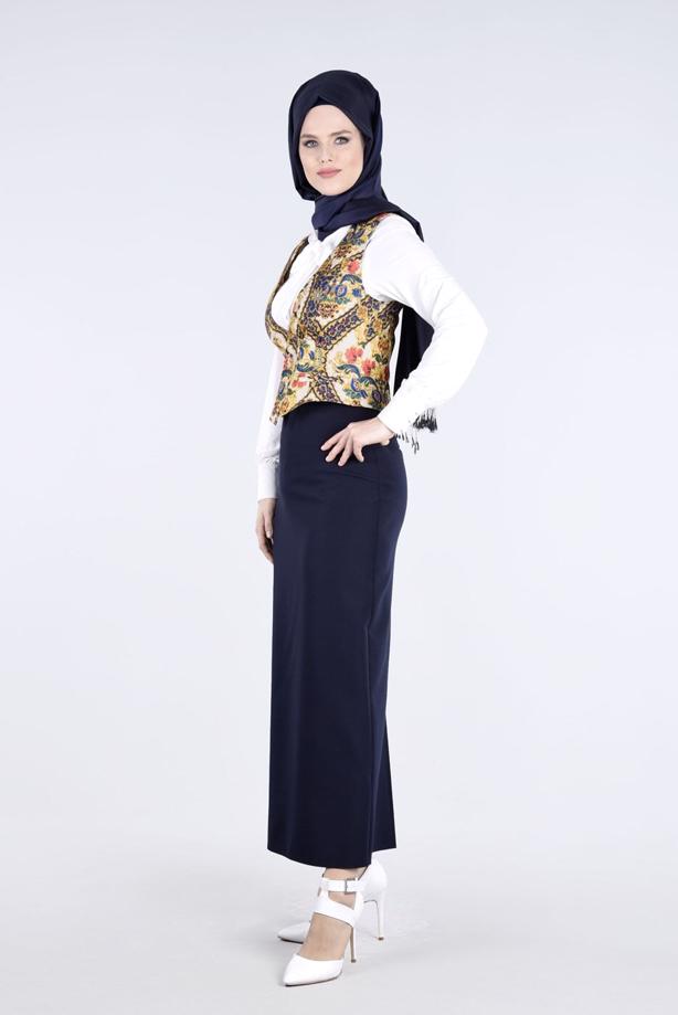 Vêtements hijab  T 4542 Almina Yelek-Alv Fashion - TRENDTESETTÜR