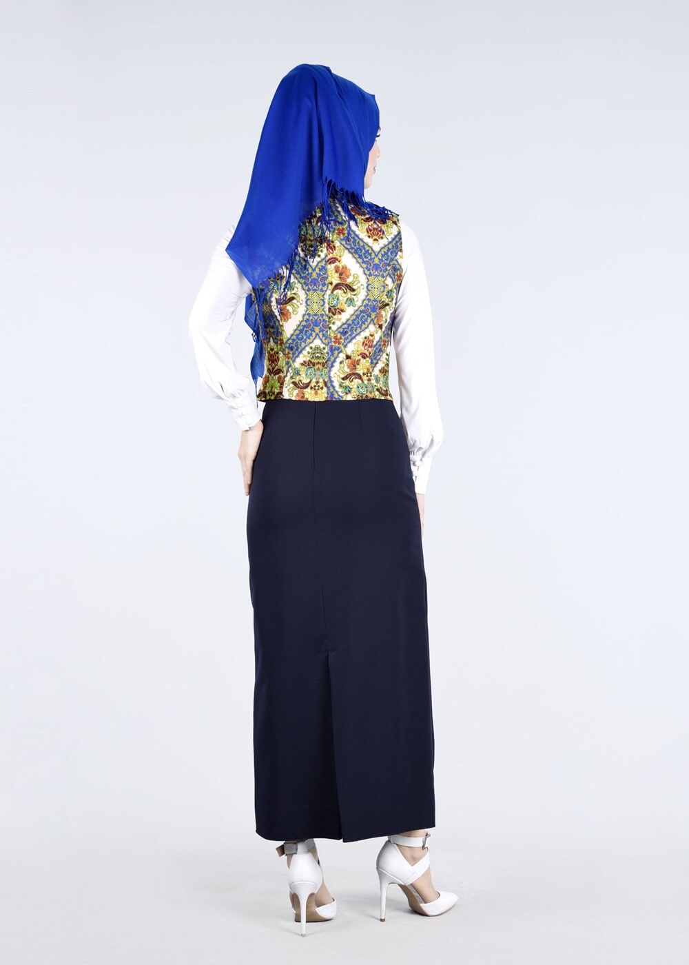 Vêtements hijab BLEU MARINE T 4542 Almina Yelek-Alv Fashion