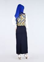 Vêtements hijab BLEU MARINE T 4542 Almina Yelek-Alv Fashion