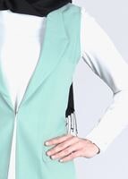 Tesettür giyim YEŞİL T 4549 Yoga Tesettür Yelek-Alv Fashion