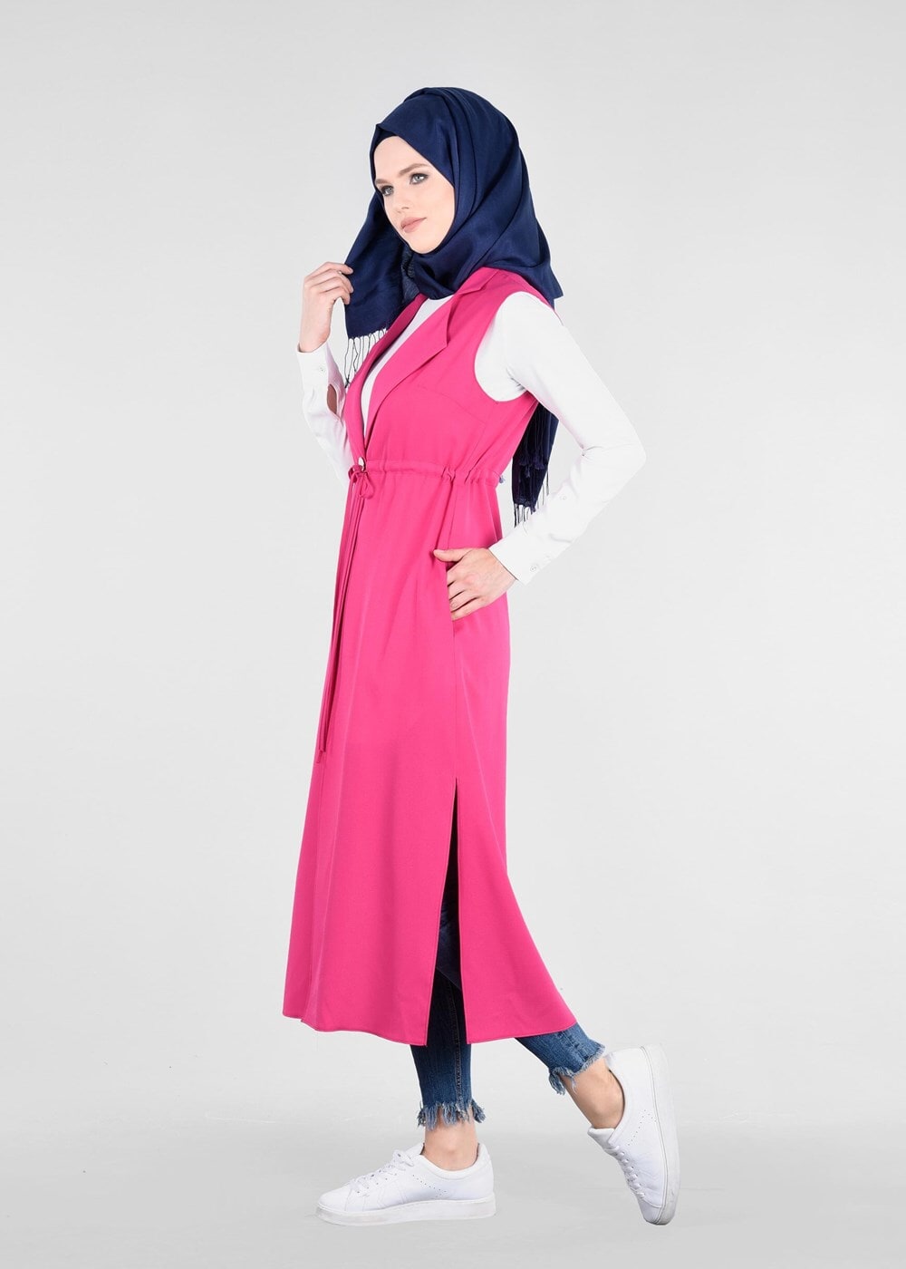 Vêtements hijab FUCHSIA T 4595 Nora Tesettür Yelek-Alv Fashion