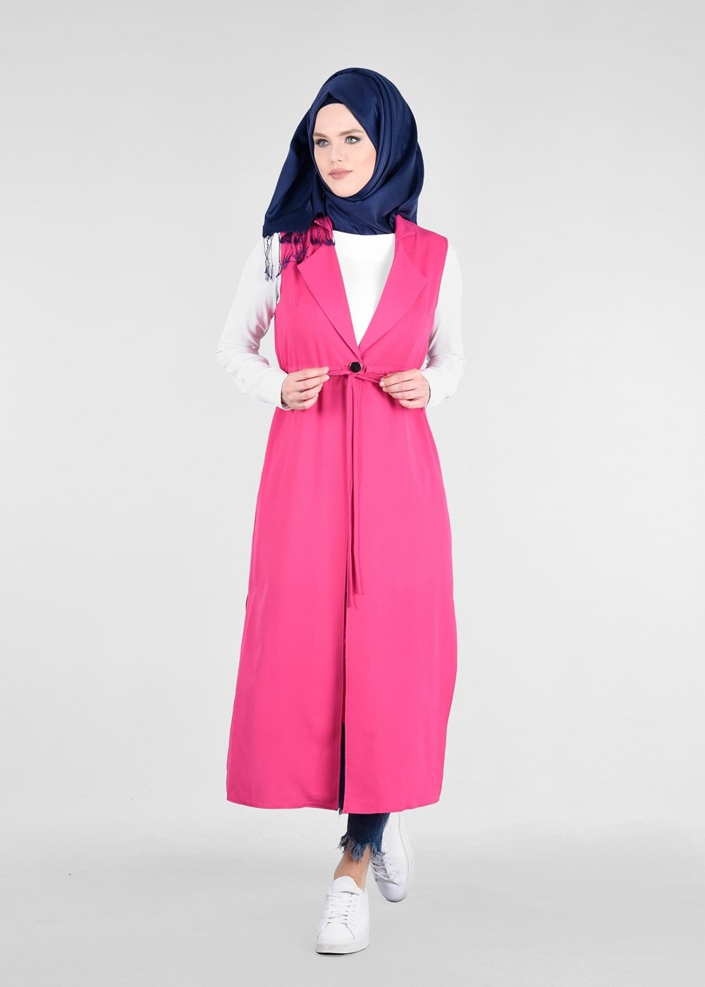 Vêtements hijab FUCHSIA T 4595 Nora Tesettür Yelek-Alv Fashion