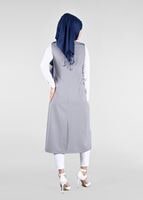 Tesettür giyim LACİVERT T 4597 Berta Tesettür Yelek-Alv Fashion