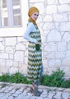 Tesettür giyim HAKİ T 4618 Chiara Yelek-Alv Fashion