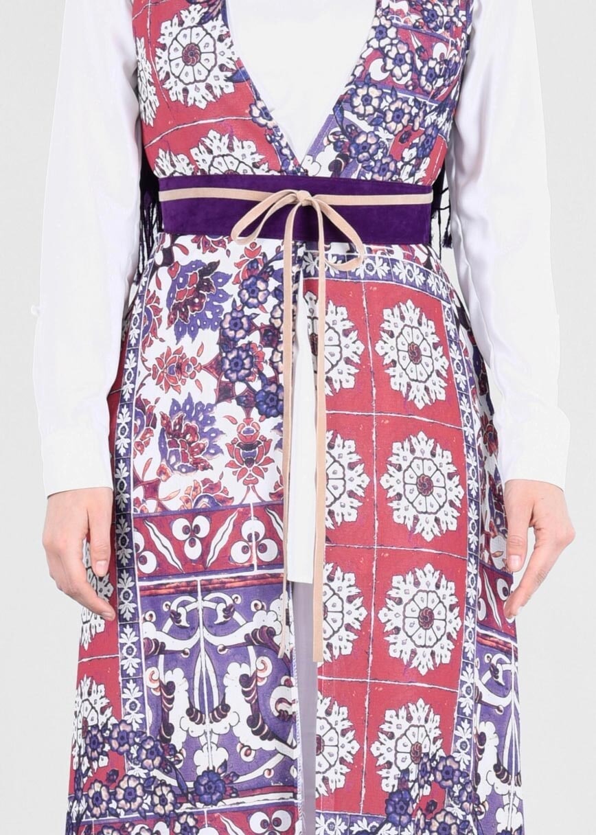 Vêtements hijab POURPRE T 4622 Burble Crep Tesettür 7934 Yelek-Alv Fashion