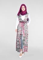 Vêtements hijab FUCHSIA T 4622 Burble Crep Tesettür 7934 Yelek-Alv Fashion