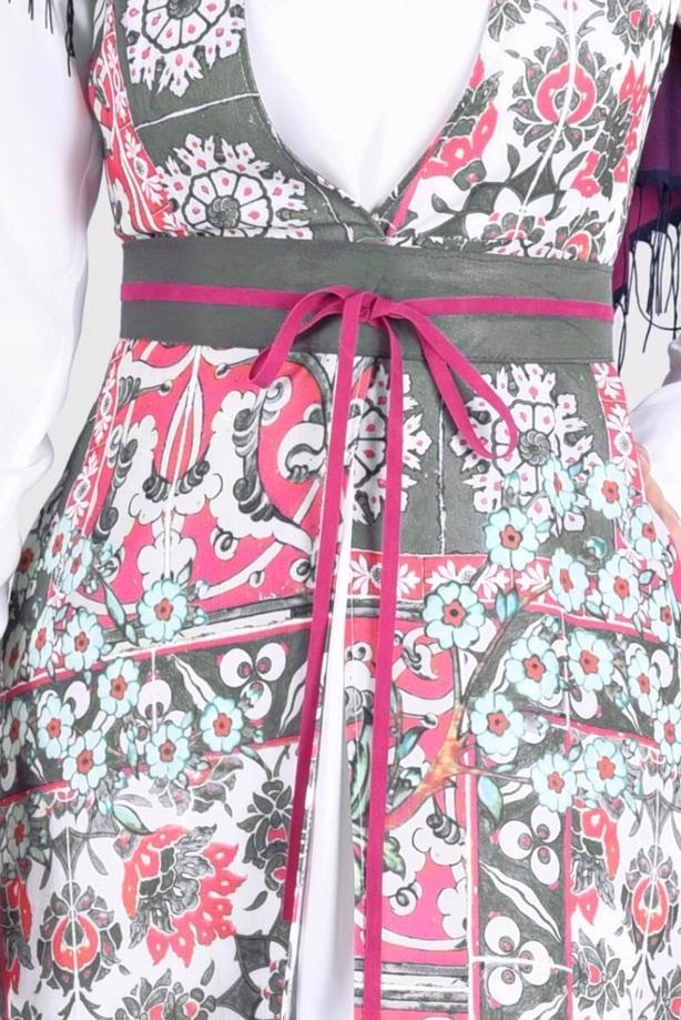 Tesettür giyim FUŞYA T 4622 Burble Crep Tesettür 7934 Yelek-Alv Fashion - TRENDTESETTÜR