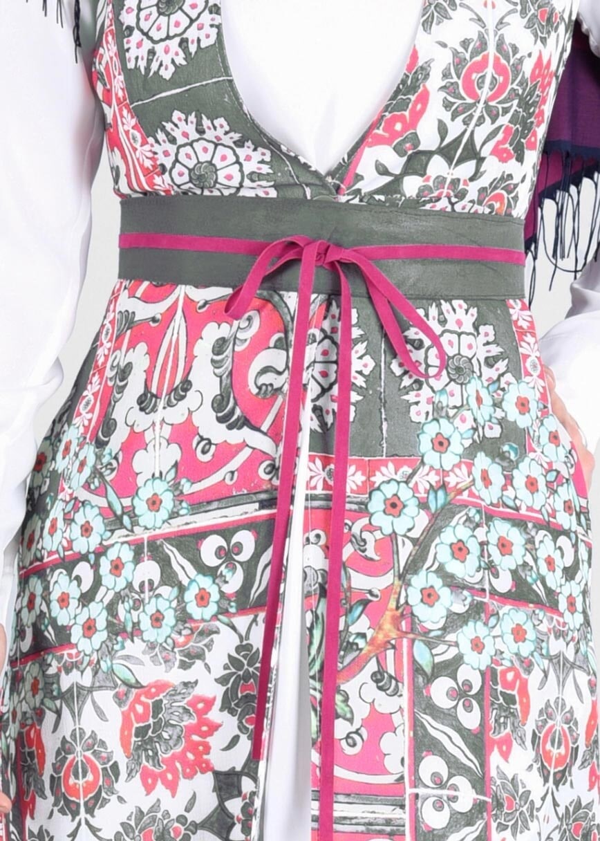 Vêtements hijab FUCHSIA T 4622 Burble Crep Tesettür 7934 Yelek-Alv Fashion