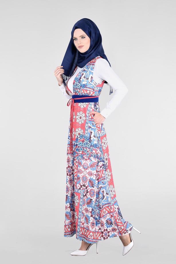 Tesettür giyim MERCAN T 4622 Burble Crep Tesettür 7934 Yelek-Alv Fashion - TRENDTESETTÜR