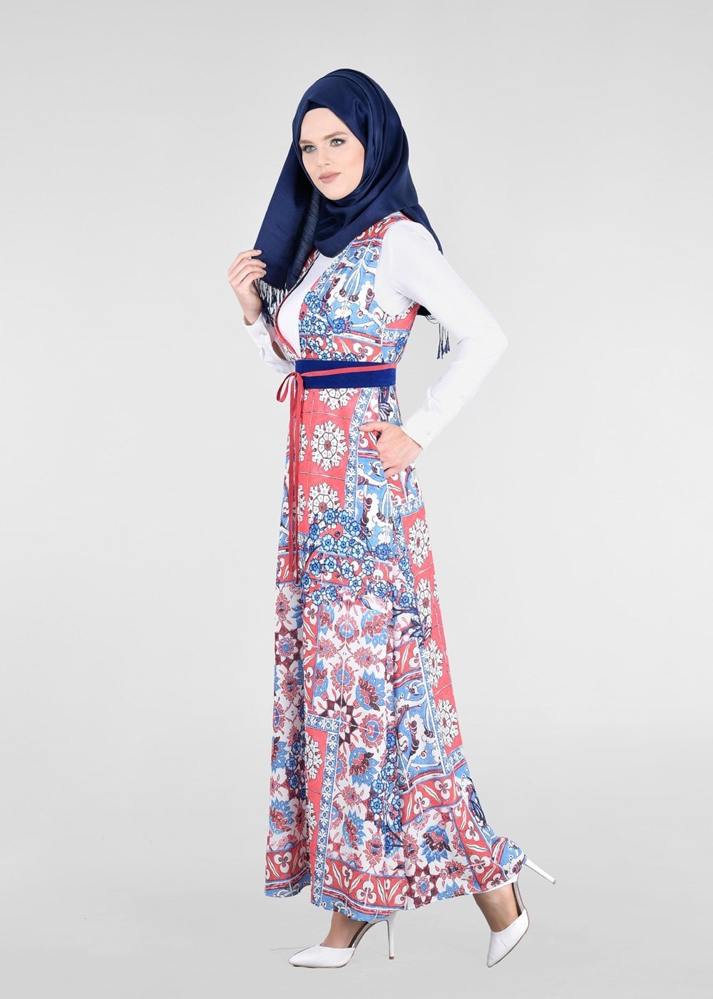 Vêtements hijab CORAIL T 4622 Burble Crep Tesettür 7934 Yelek-Alv Fashion