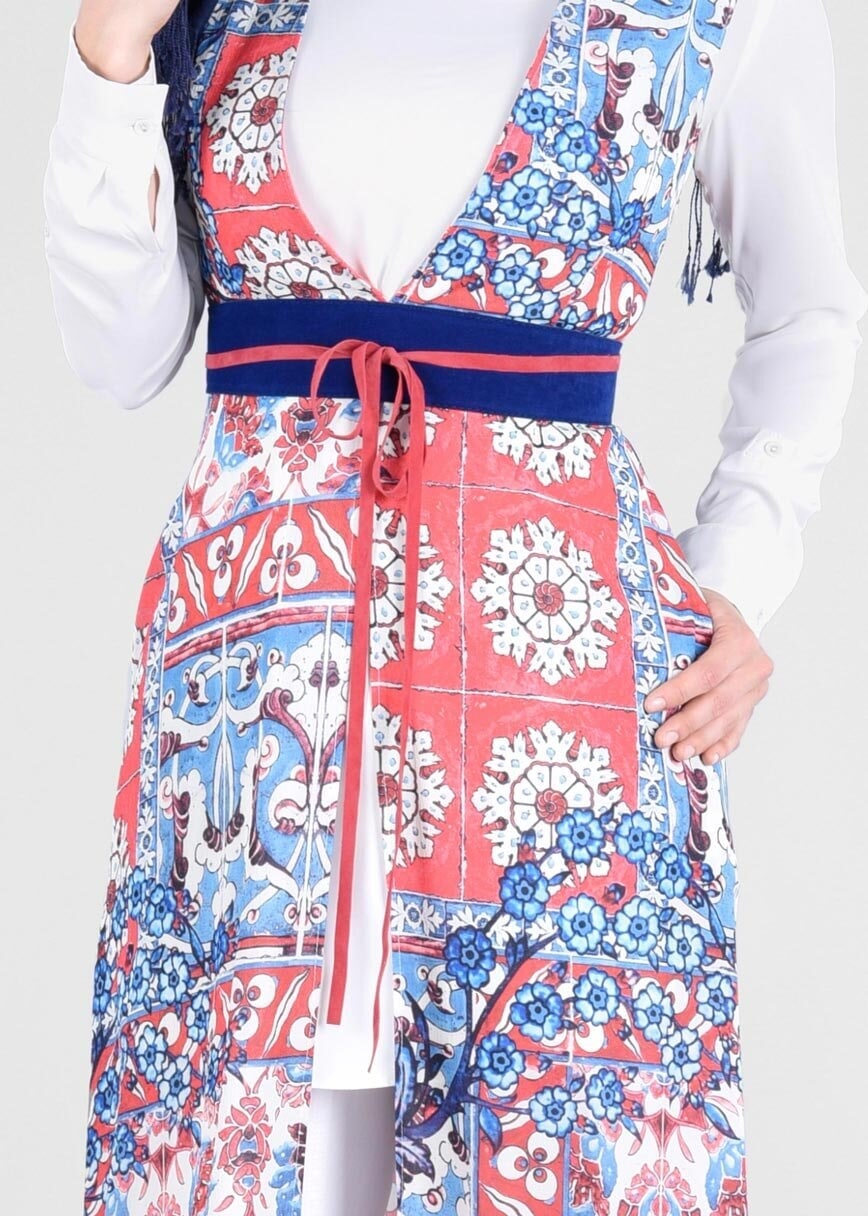 Vêtements hijab CORAIL T 4622 Burble Crep Tesettür 7934 Yelek-Alv Fashion