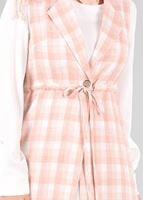 Vêtements hijab POUDRE T 4801 Verona Ekose Tesettür Yelek-Alv Fashion