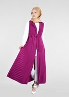 Tesettür giyim MOR T 8238 Mısra-Şal Yaka Yelek