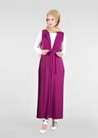 Tesettür giyim MOR T 8238 Mısra-Şal Yaka Yelek