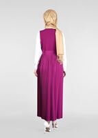 Tesettür giyim MOR T 8238 Mısra-Şal Yaka Yelek