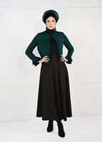 Tesettür giyim YEŞİL VOLANLI BLUZ 1186