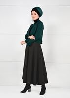 Tesettür giyim YEŞİL VOLANLI BLUZ 1186