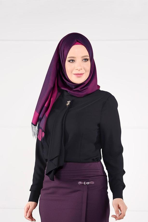 Vêtements hijab NOIR CHEMISE EN MOUSSELINE 2610  - TRENDTESETTÜR