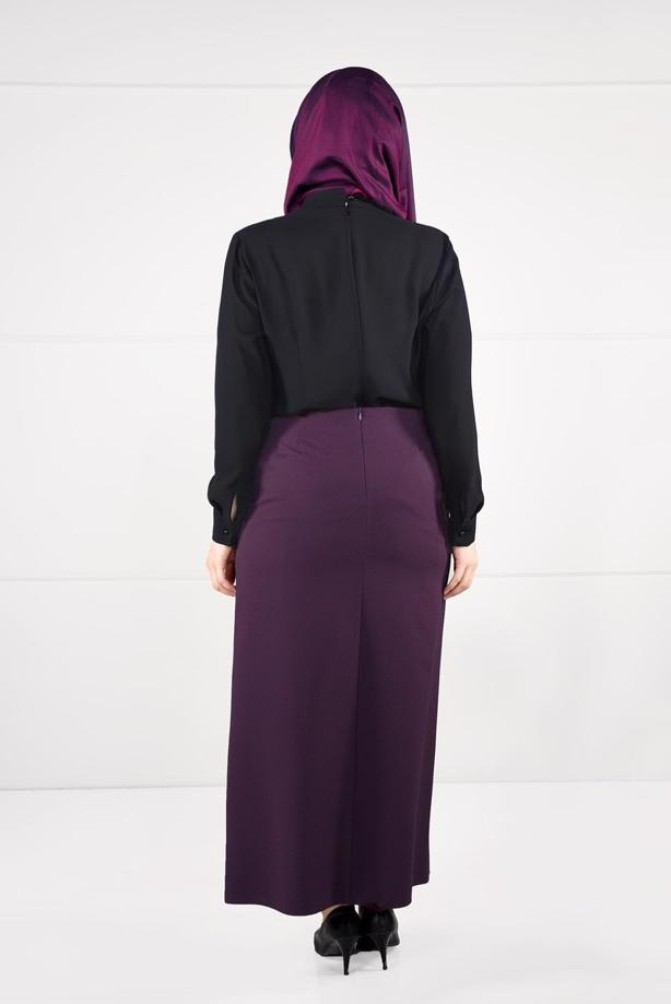 Vêtements hijab NOIR CHEMISE EN MOUSSELINE 2610  - TRENDTESETTÜR