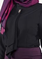 Vêtements hijab NOIR CHEMISE EN MOUSSELINE 2610 