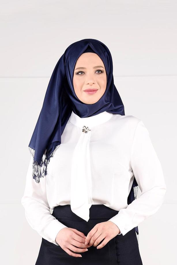 Vêtements hijab CRÈME CHEMISE EN MOUSSELINE 2610  - TRENDTESETTÜR